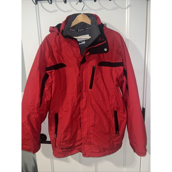 Columbia Other - Vintage Columbia Interchange 3-in-1 Winter Ski Coat Red 90's Men's Medium Gray